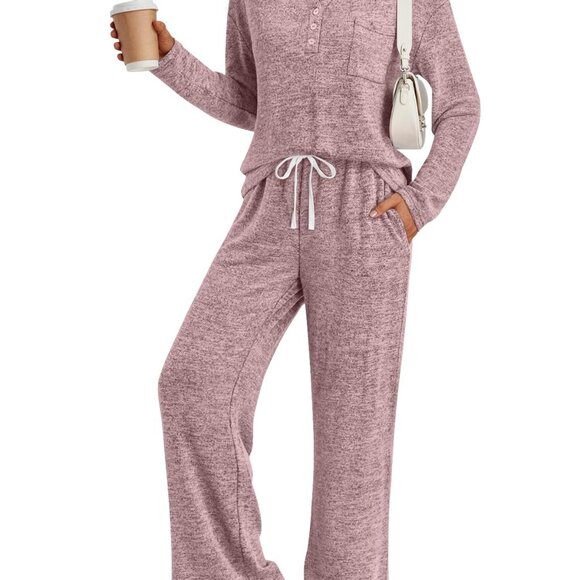 Soft Lounge Set Matching Pajamas Comfort Fit S M L XL